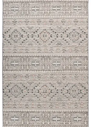 Dywan na balkon Sherpa ivory - SHE376 - Obsession - wzór 3D kremowy