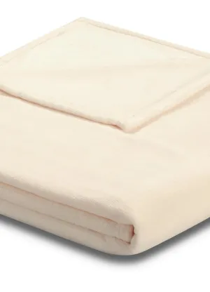 Koc z mikrofibry Biederlack - Soft & Cover - creme